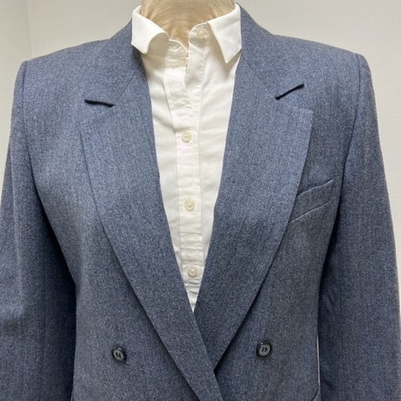 Vintage Women’s Saville | Wool Suit Jacket/Blazer Blue Gray Size 6 Made … - Picture 2 of 12